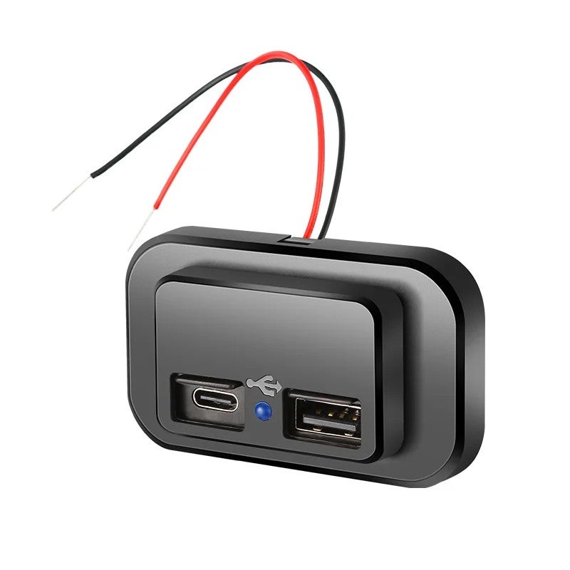 Bluejw Dual USB Car Charger QC 3.0 & Type-C PD, 12V Automobile Charger Socket, Fast Charging USB Car Adapter - Image 1